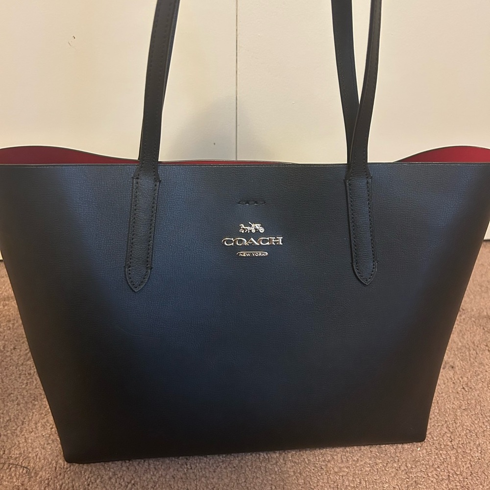 Coach Black and Red Tote Bag